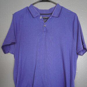 Banana Republic Men Blue Luxury Touch Slim Fit Short Sleeve Polo Size Large